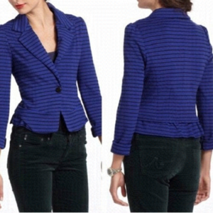 ANTHROPOLOGIE Cartonnier Stripe Spinnaker Blazer Size Small